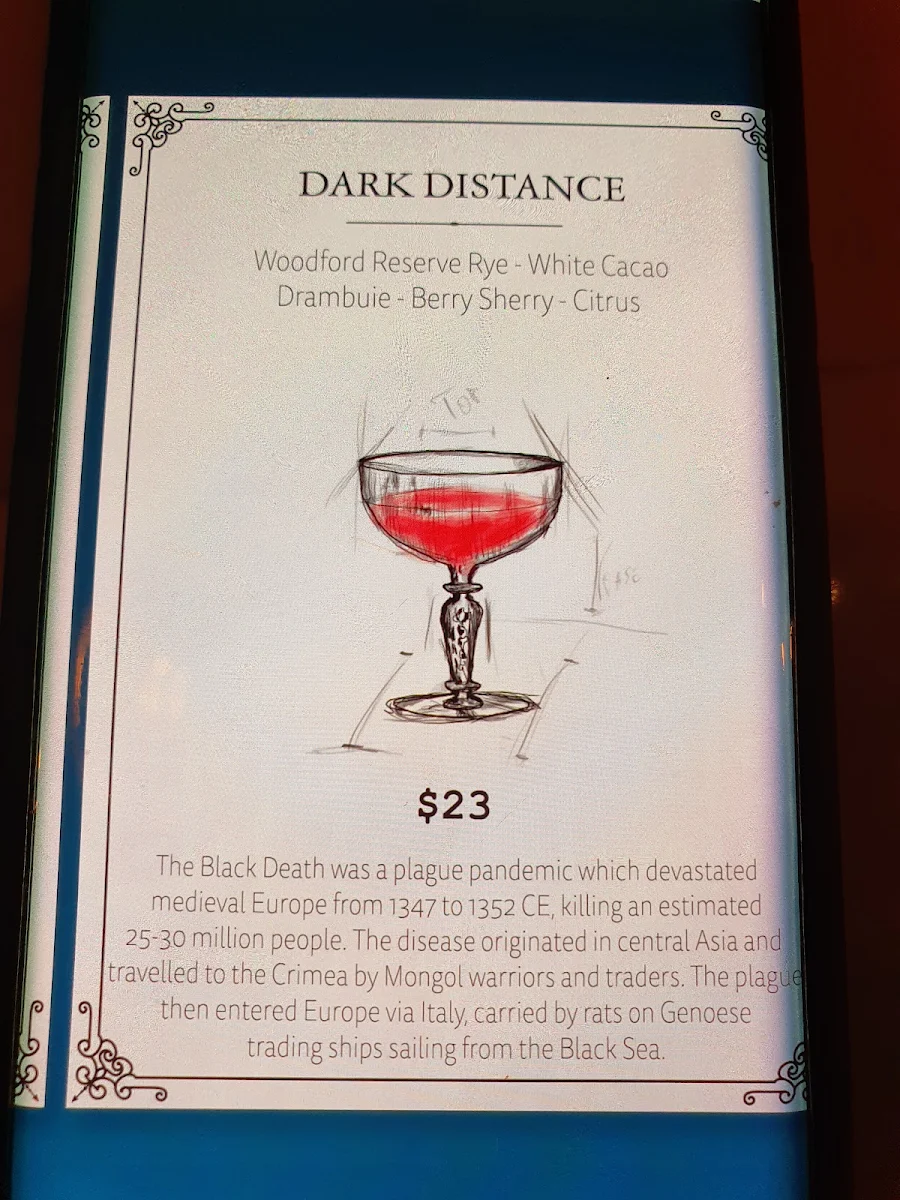 Menu, Dr Gimlette Brisbane