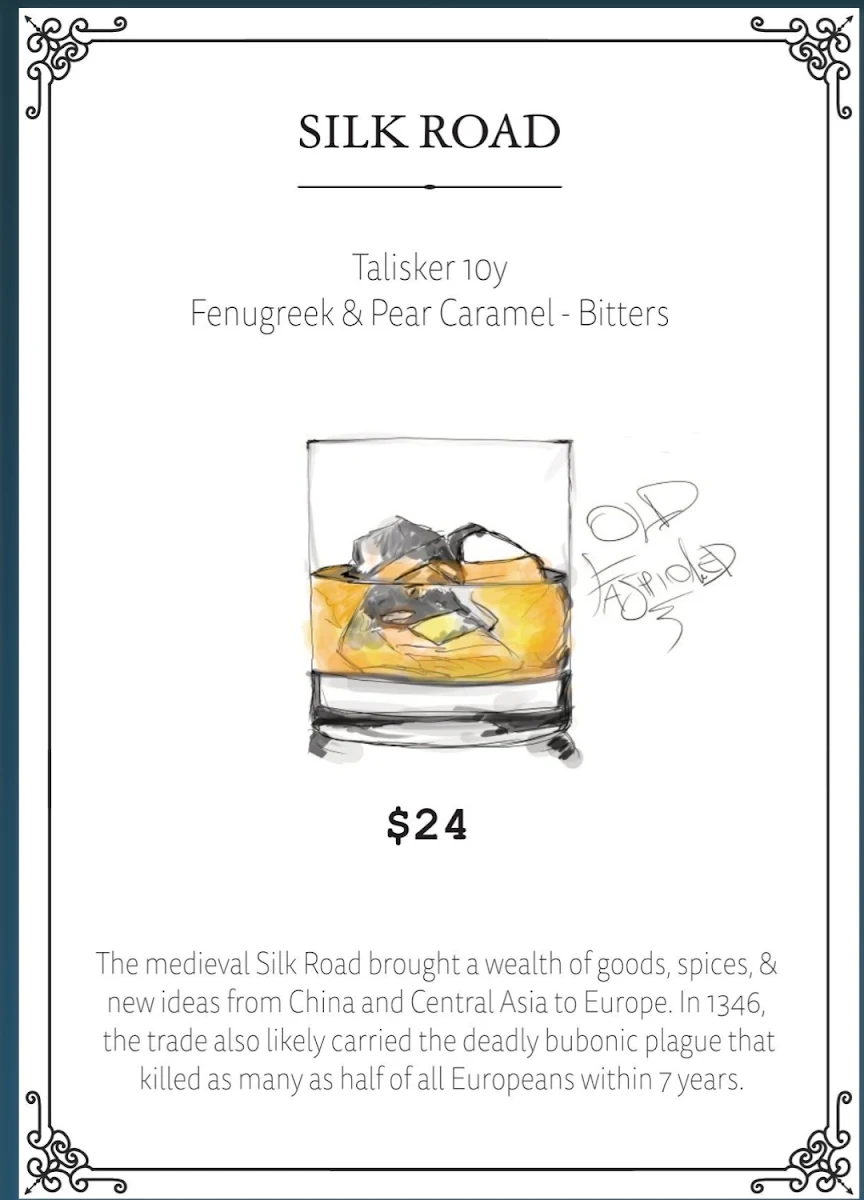 Menu, Dr Gimlette Brisbane
