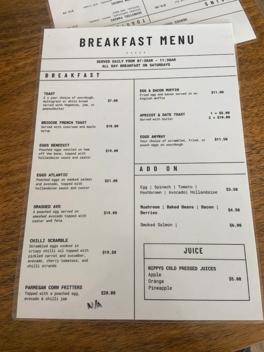 Menu, Tasty Morsels Cafe and Catering