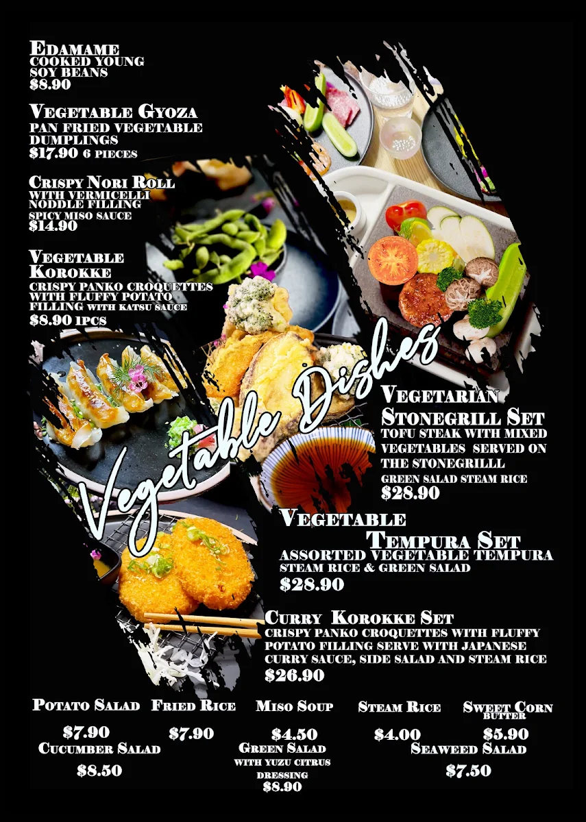 Menu, Ishiya Japanese Stonegrill