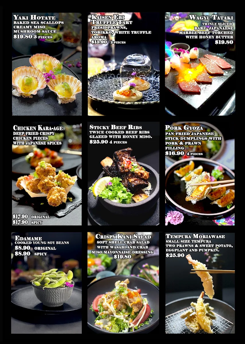 Menu, Ishiya Japanese Stonegrill