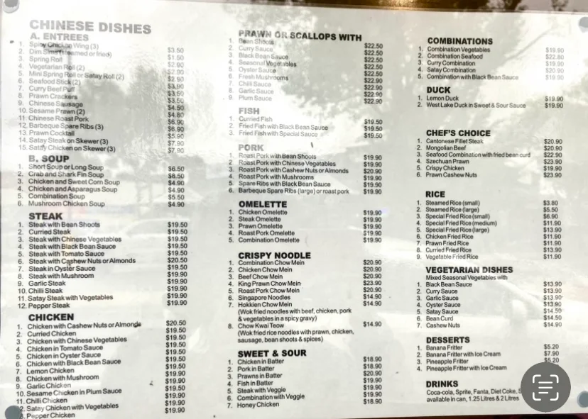Menu, Lara Chinese Kitchen & Delicious Pizza