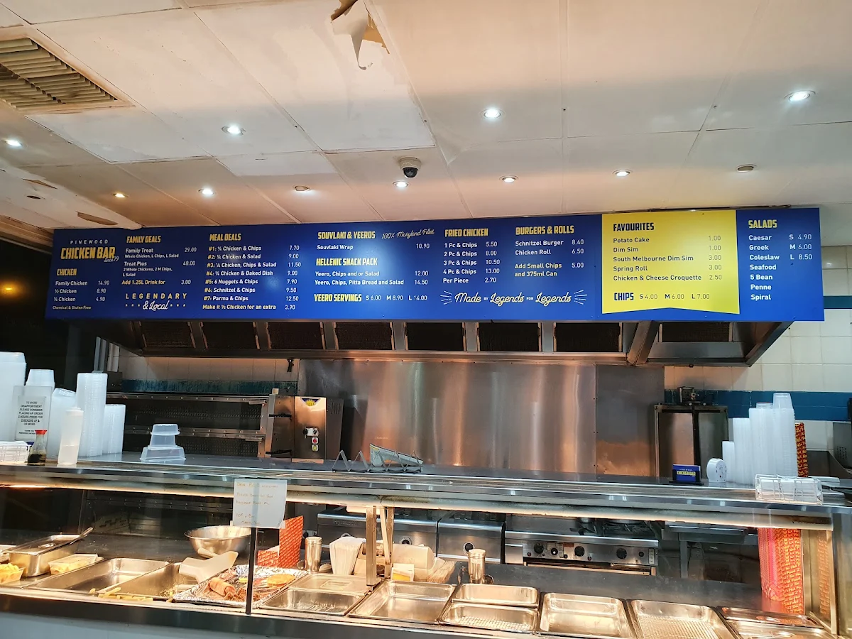 Menu, Pinewood Chicken Bar