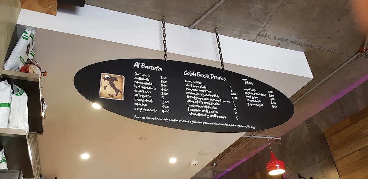 Menu, Caffe Due Amici