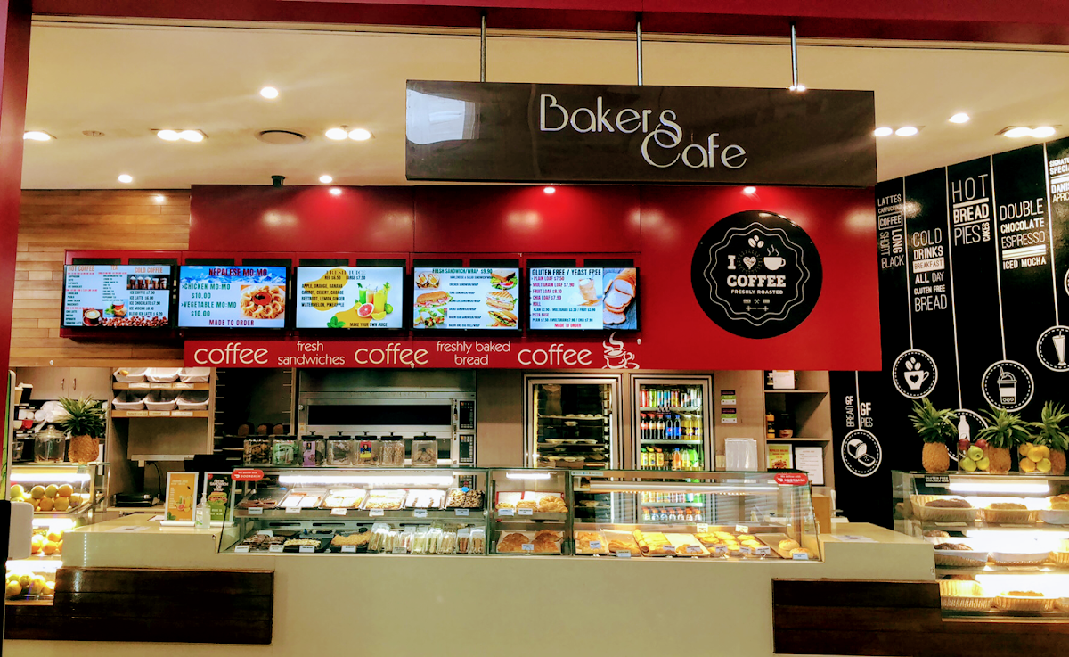 Menu, Baker's Cafe