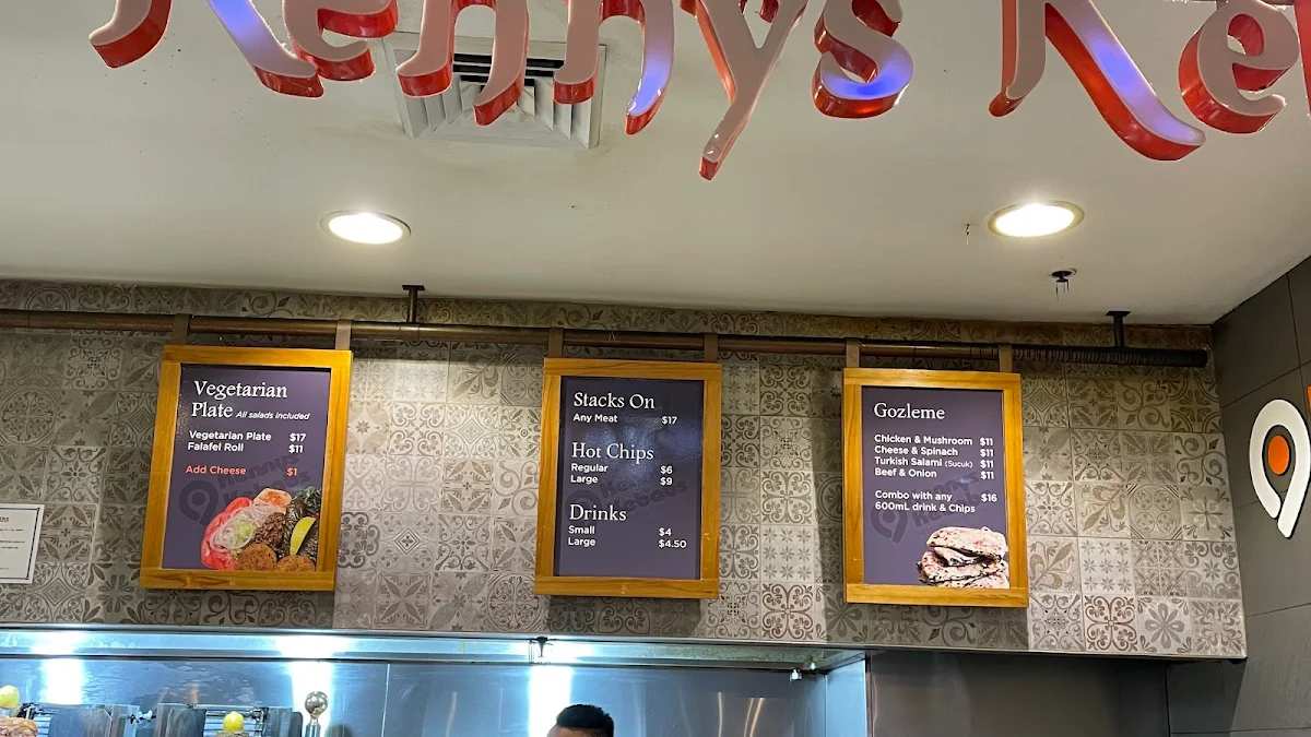 Menu, Kenny's Kebabs