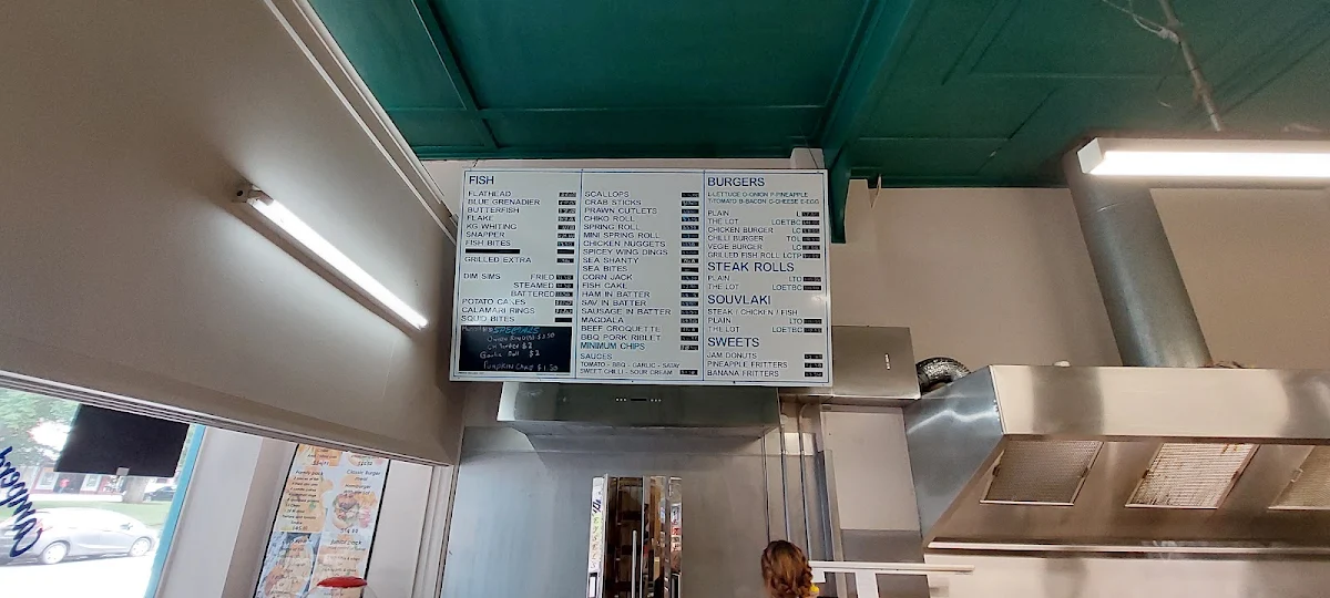 Menu, Camperdown Seafoods