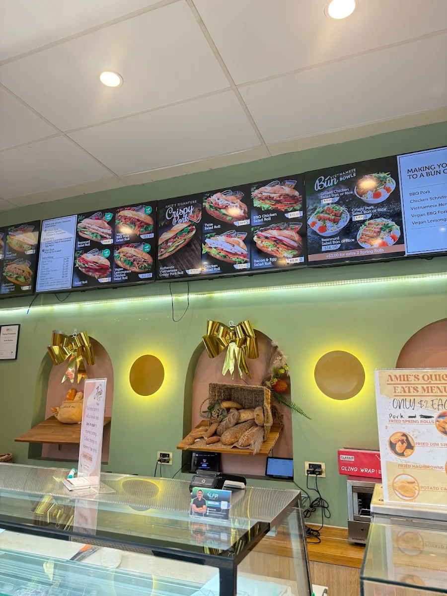 Menu, Amie Bakery Moonee Ponds