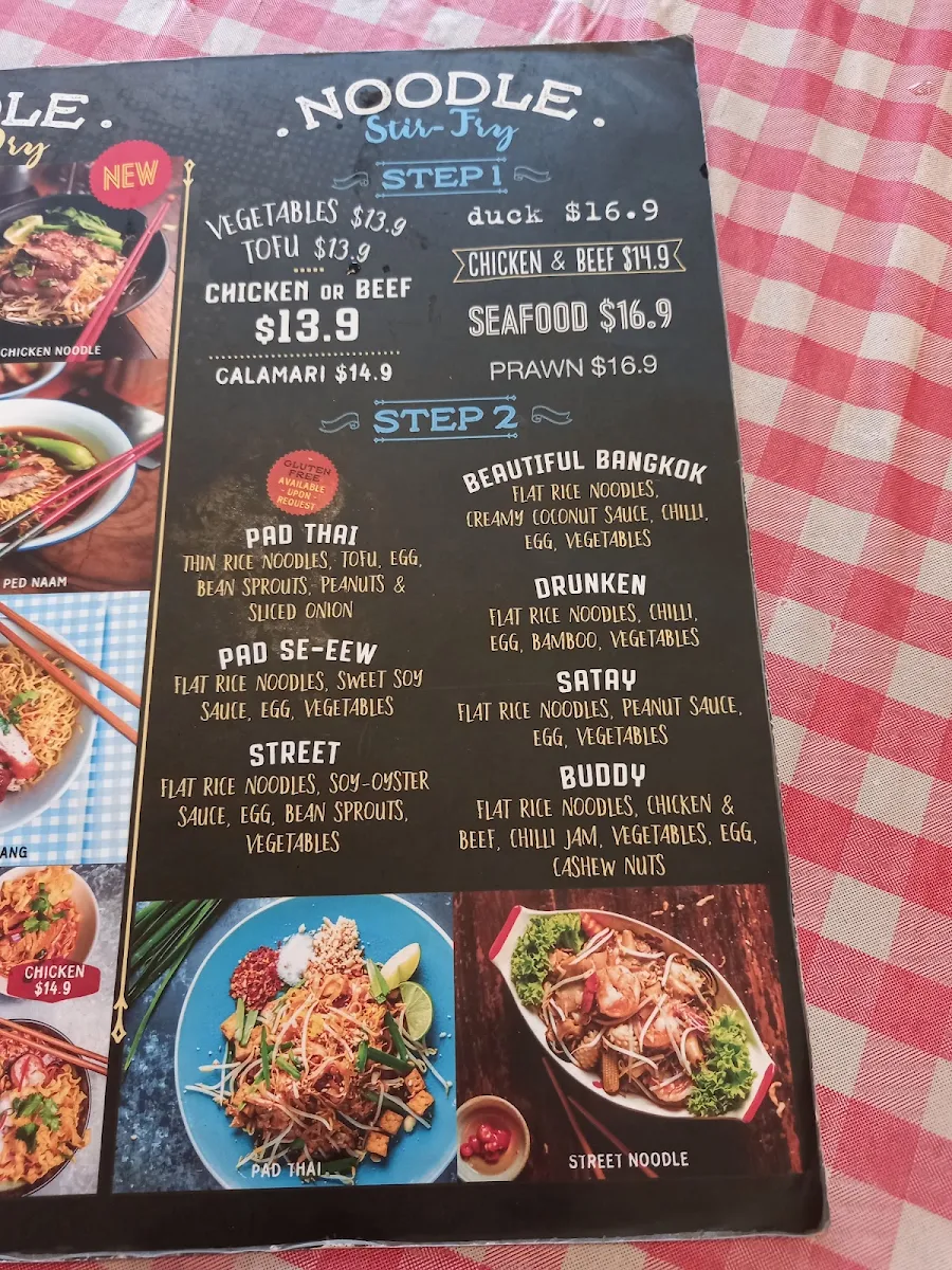 Menu, Bangkok Bites Newtown
