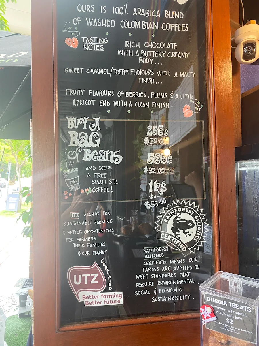 Menu, Cheeky Bean Espresso Bar 206