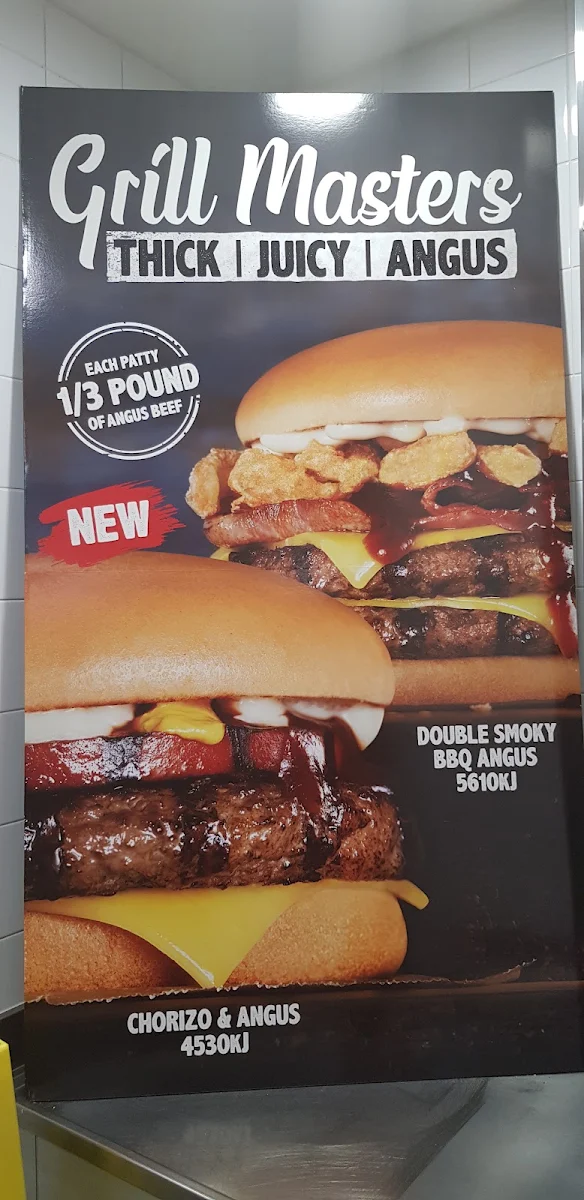 Menu, Hungry Jack's Burgers Burwood (VIC)