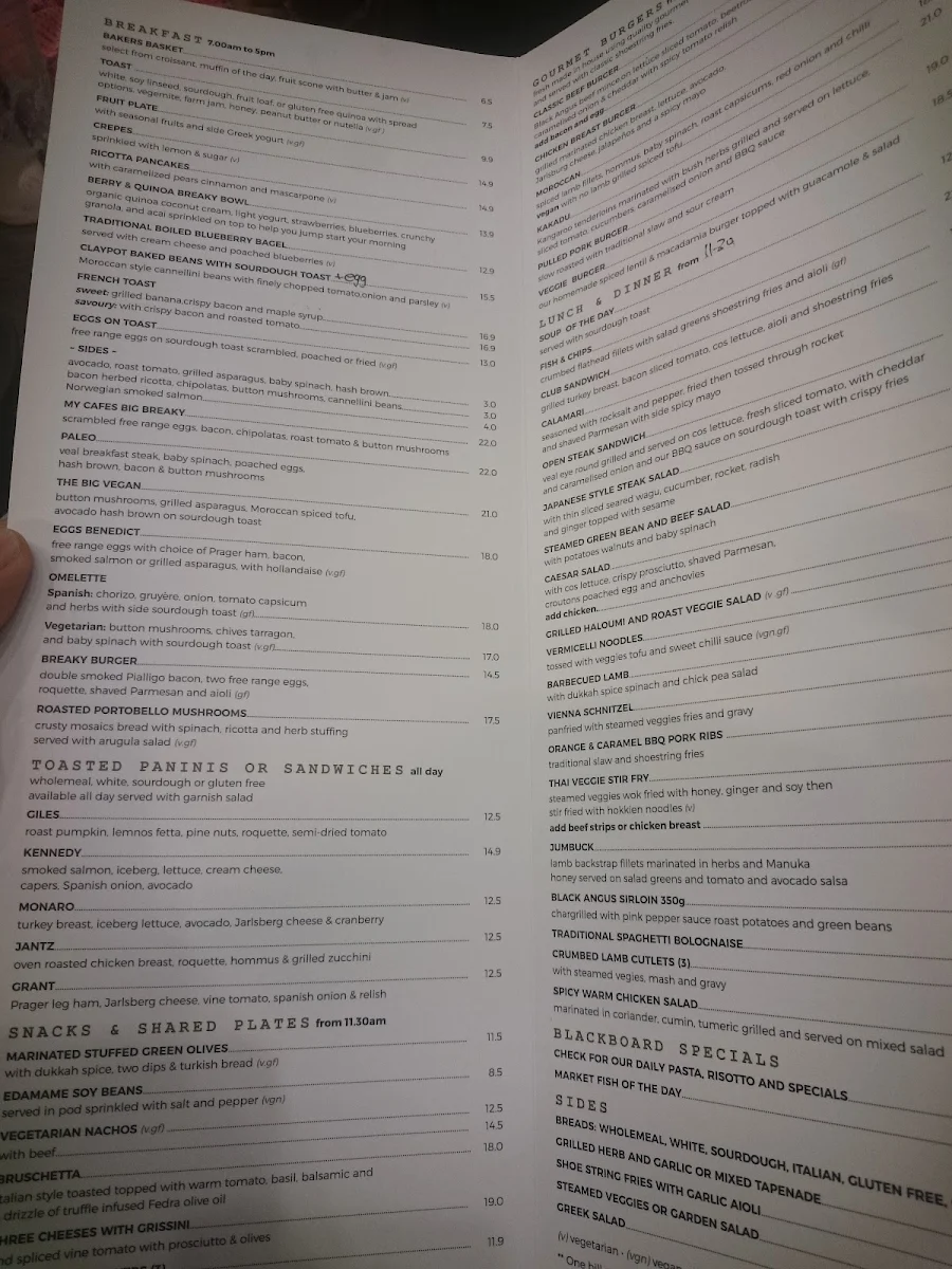 Menu, My Cafe