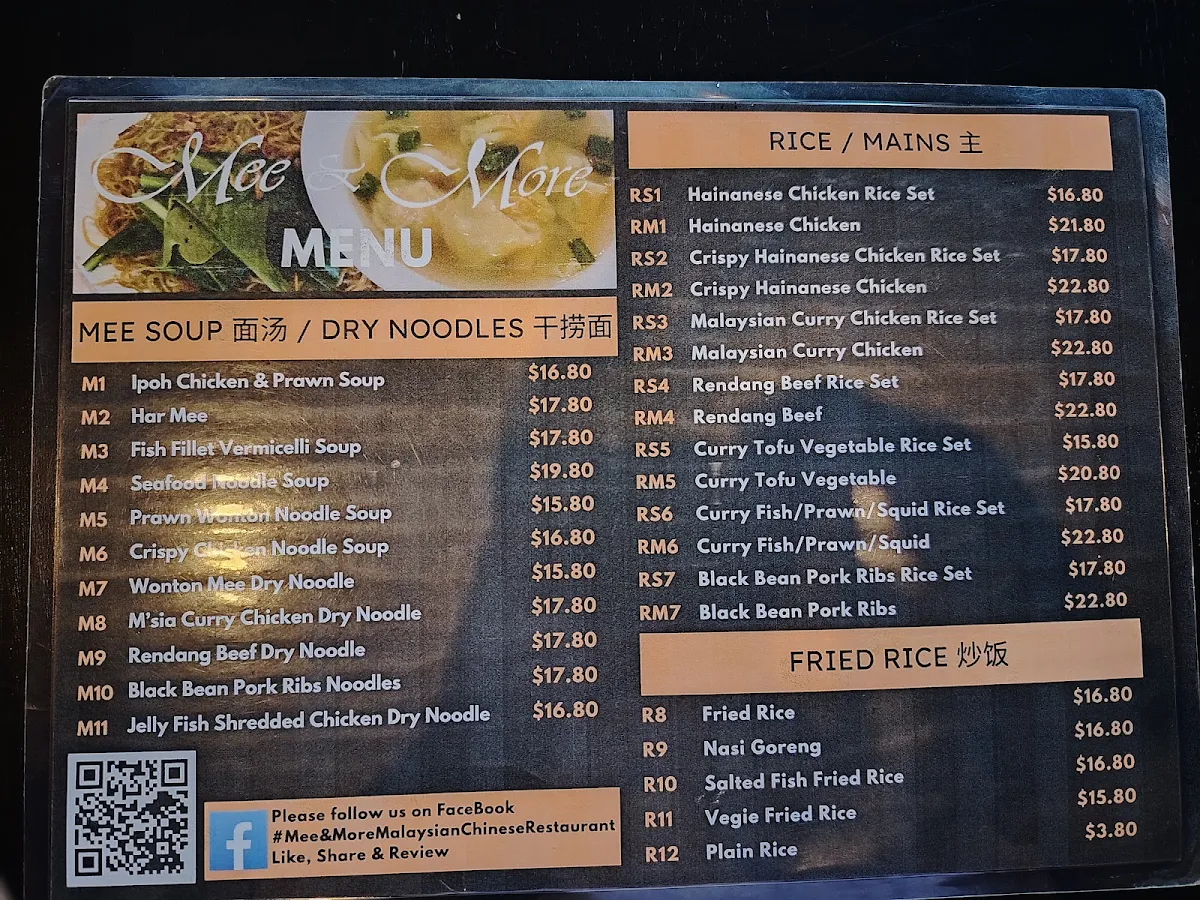 Menu, Mee & More Malaysian Restaurant