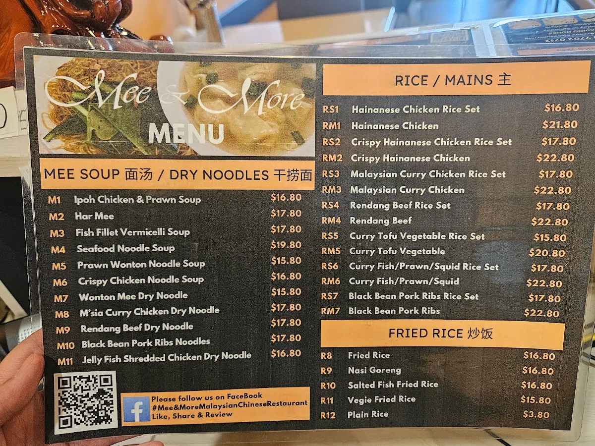 Menu, Mee & More Malaysian Restaurant