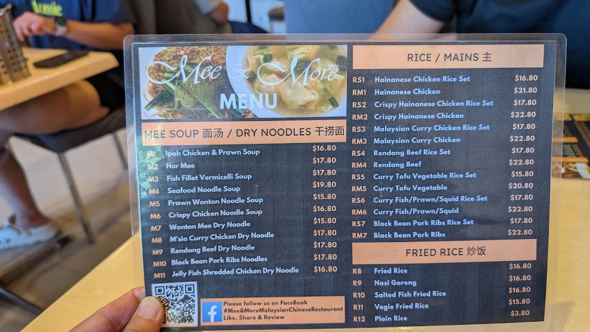 Menu, Mee & More Malaysian Restaurant