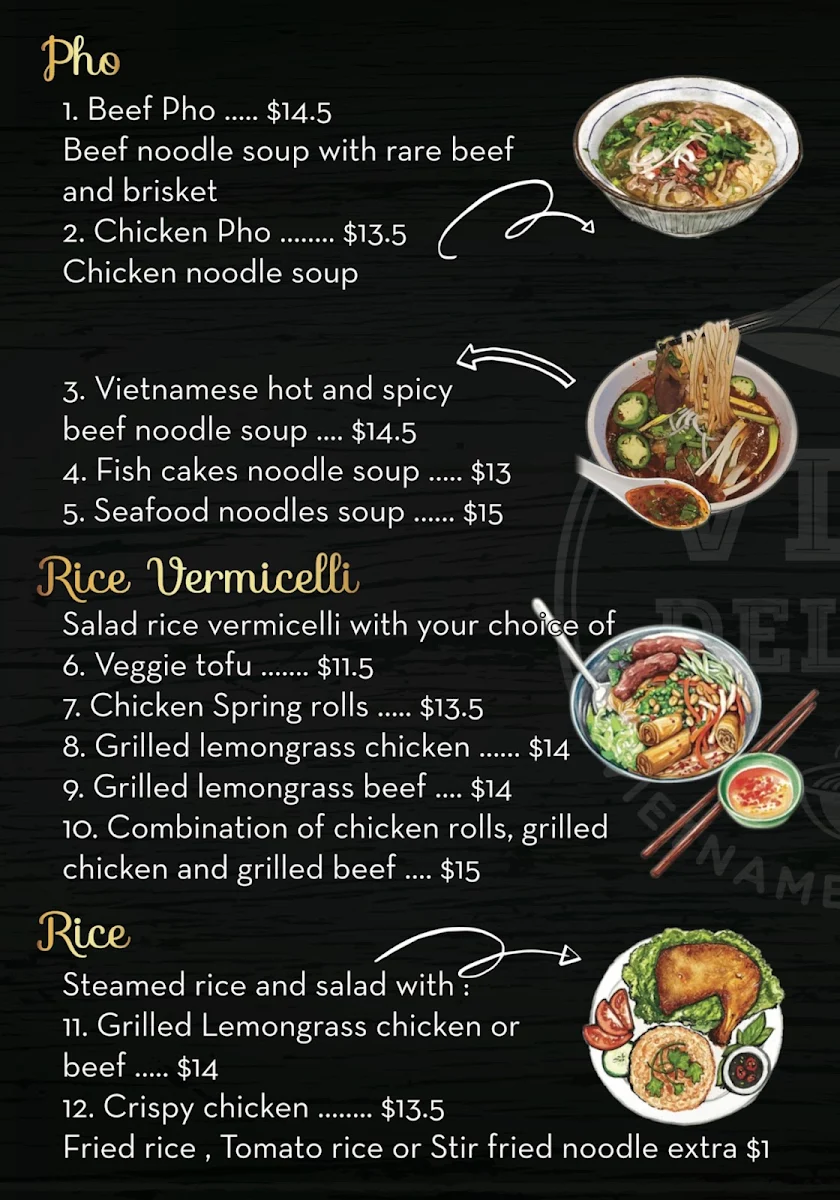 Menu, Viet Delish