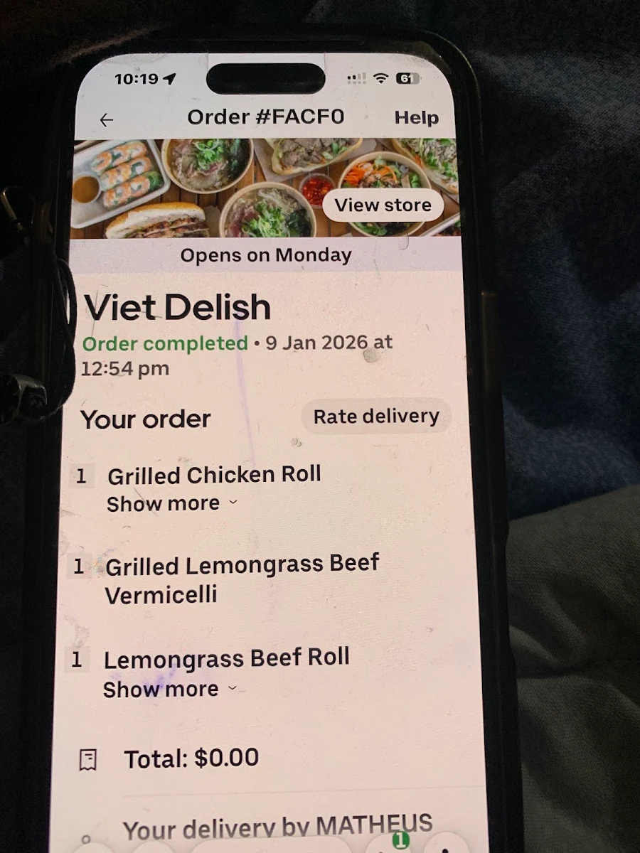 Menu, Viet Delish