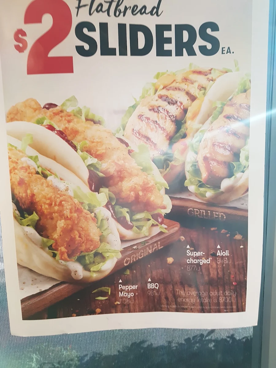Menu, KFC Flowerdale