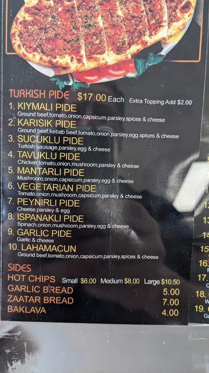 Menu, Rooty Hill Star Kebab & Pizza