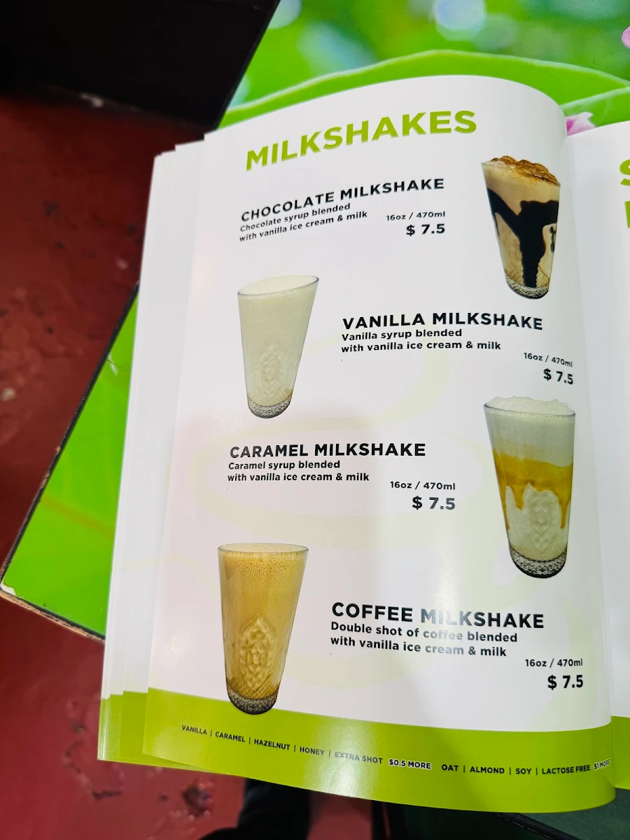 Menu, Chill Cafe