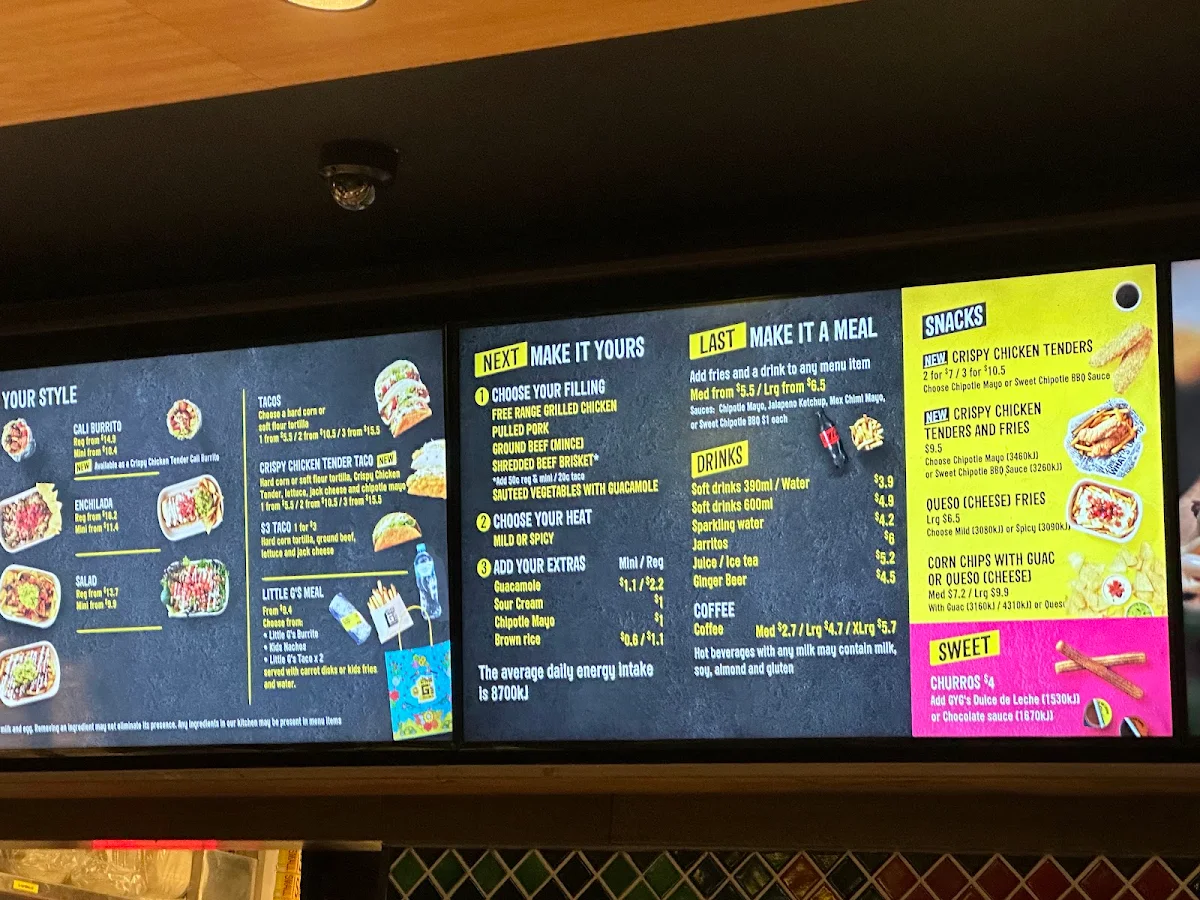 Menu, Guzman y Gomez - 567 Collins