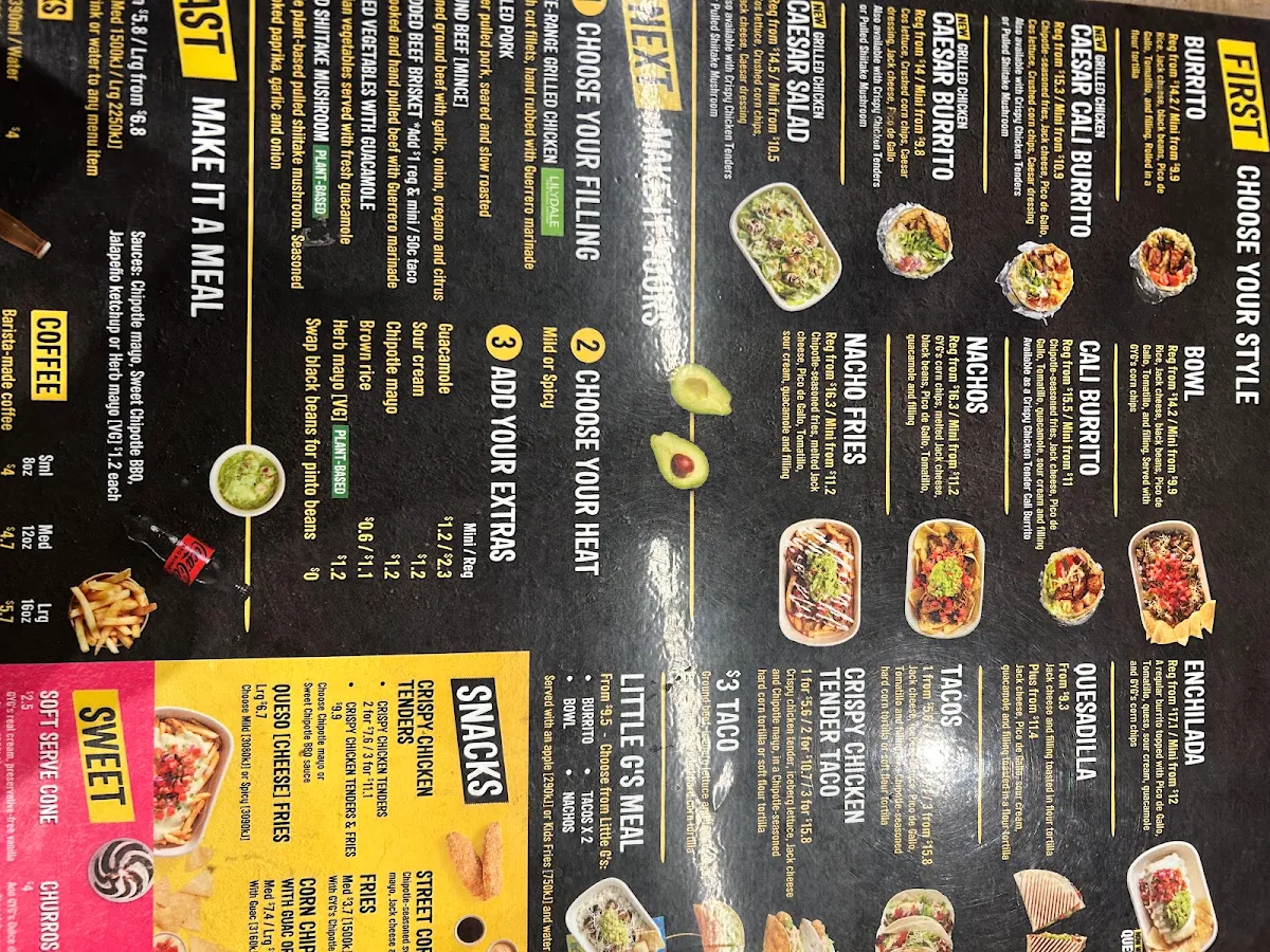 Menu, Guzman y Gomez - 567 Collins
