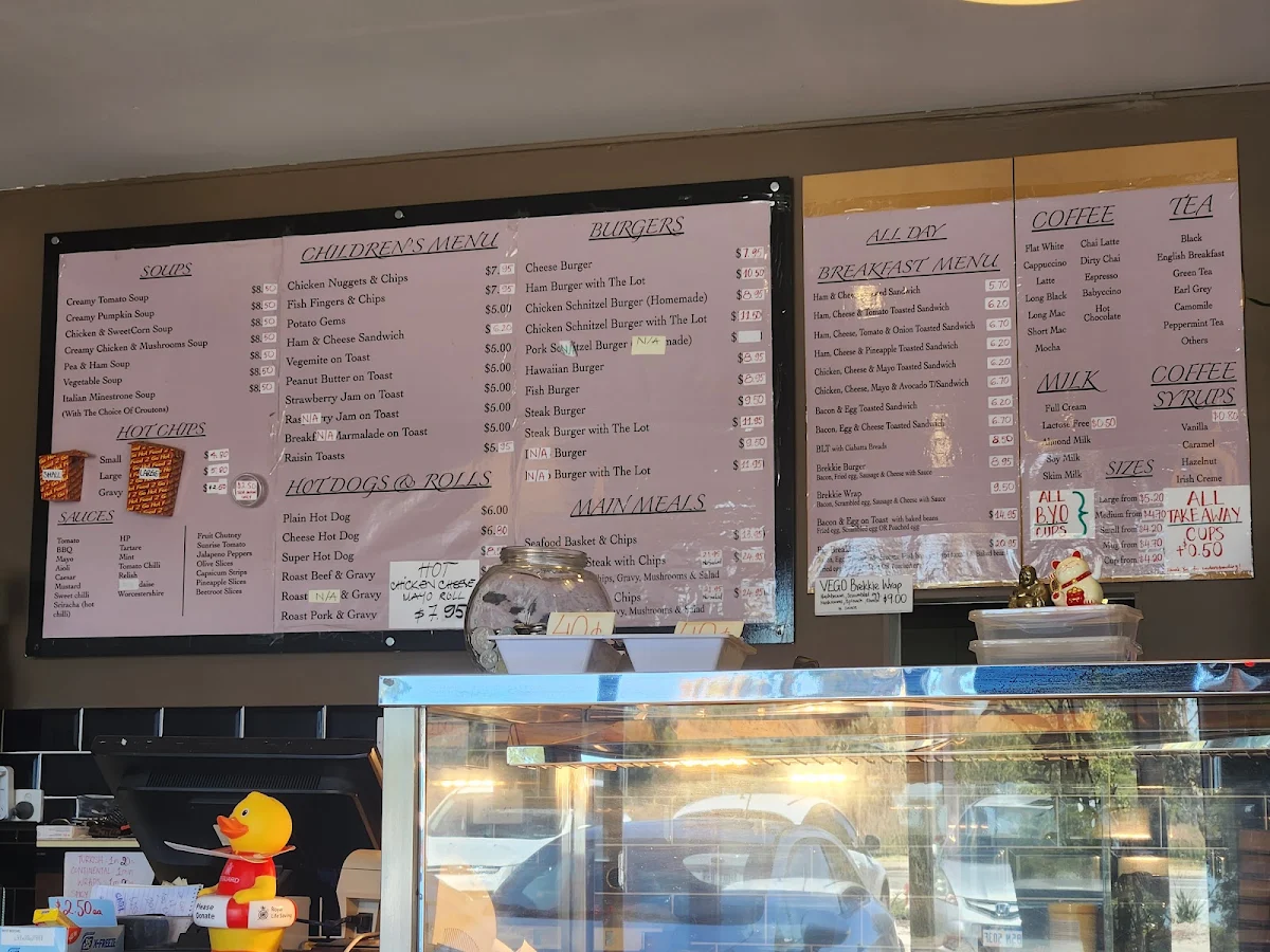 Menu, Triple T Cafe Forrestdale