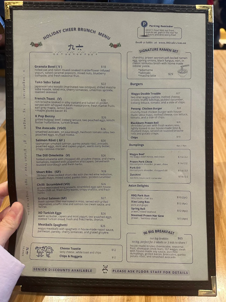 Menu, 96 Cafe & Eatery - Top-Rated Cafe in Blackburn