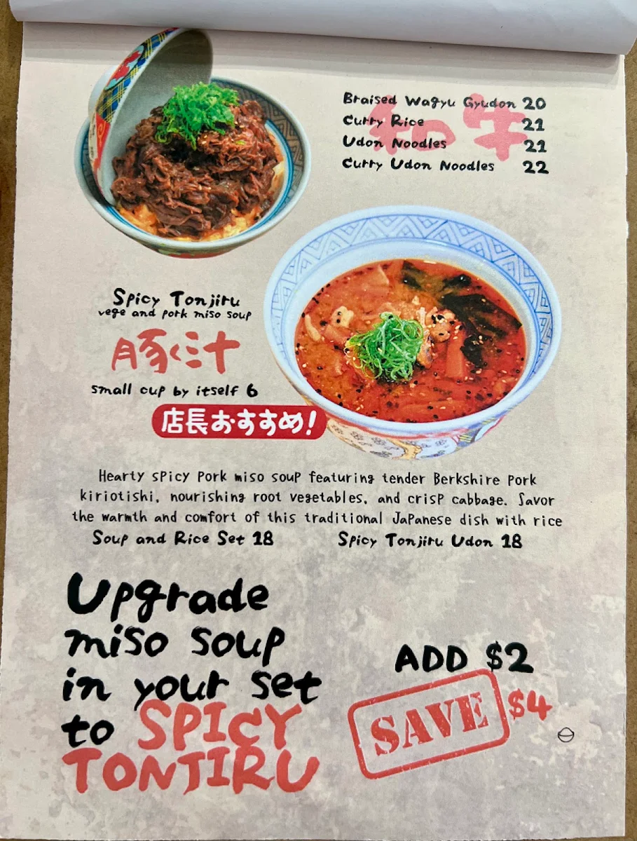 Menu, Katzu Katzu