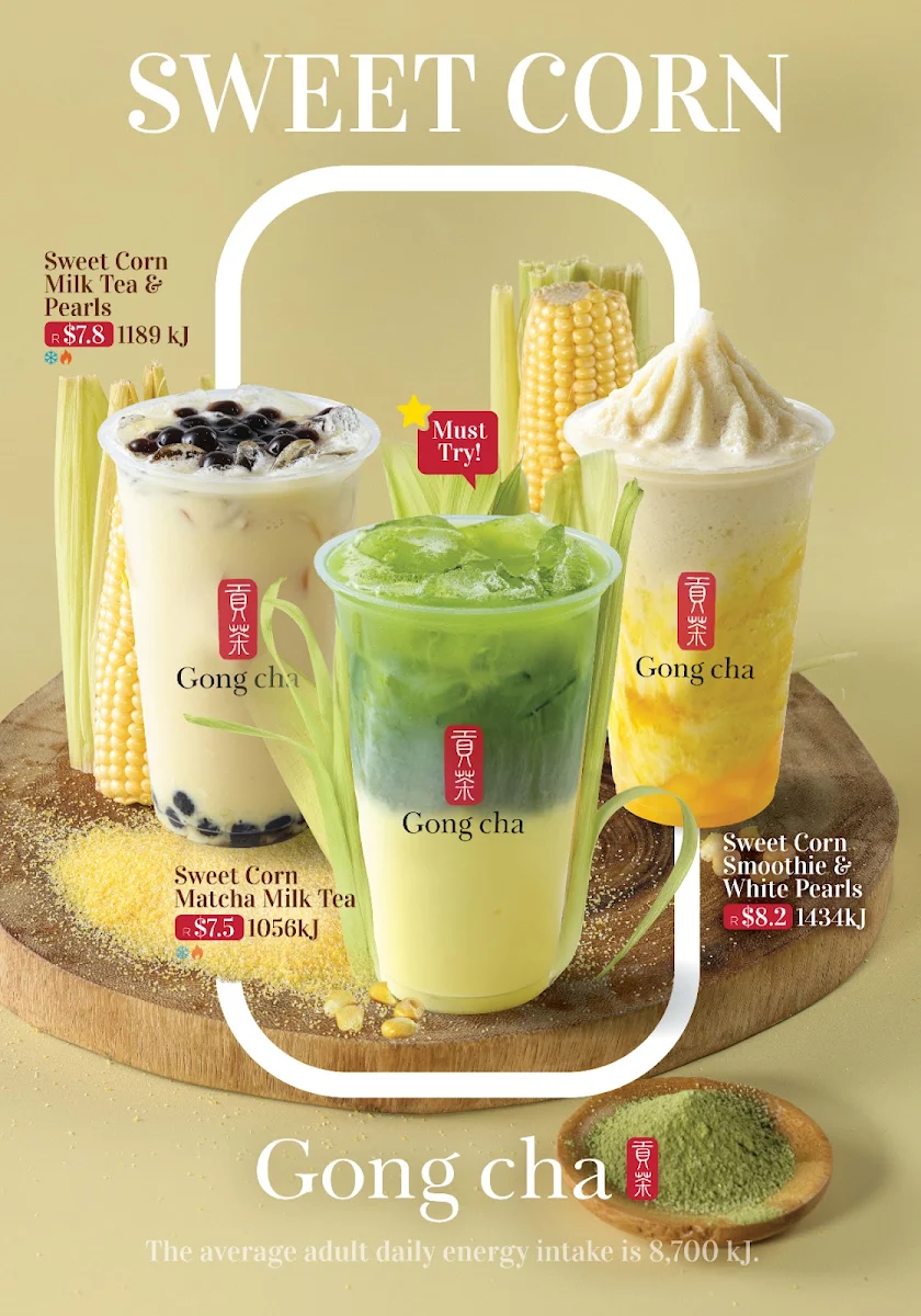 Menu, Gong Cha Blacktown