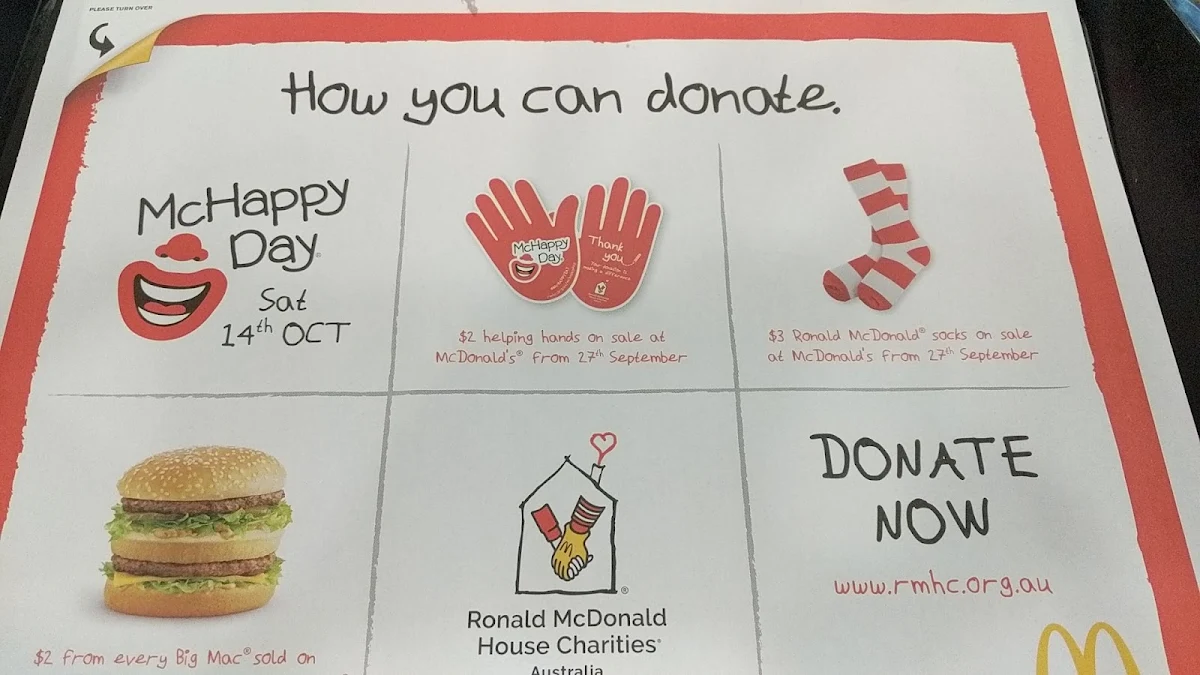 Menu, McDonald's Ringwood