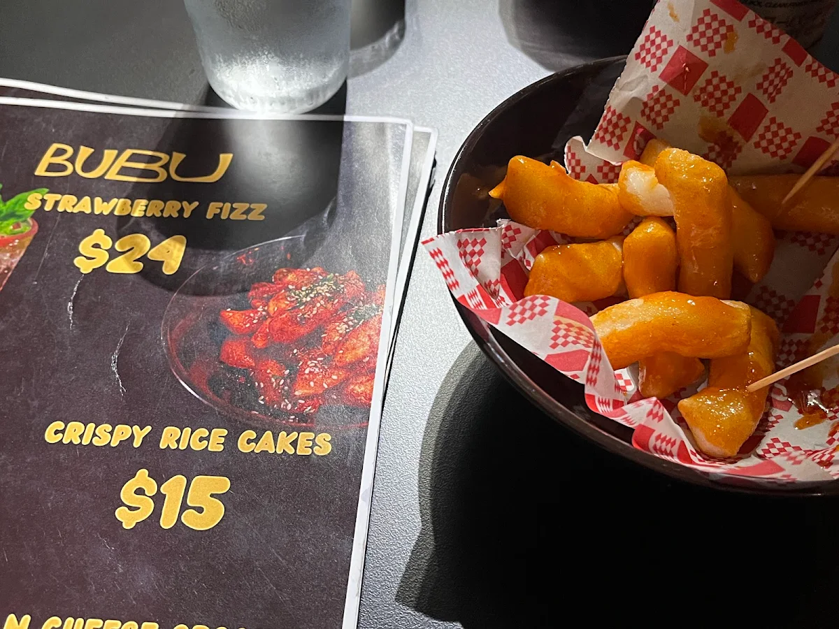 Menu, Bar Bubu Diner
