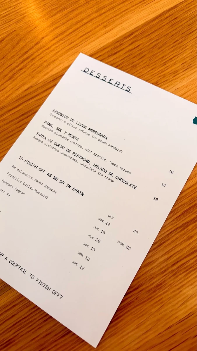 Menu, El Porton