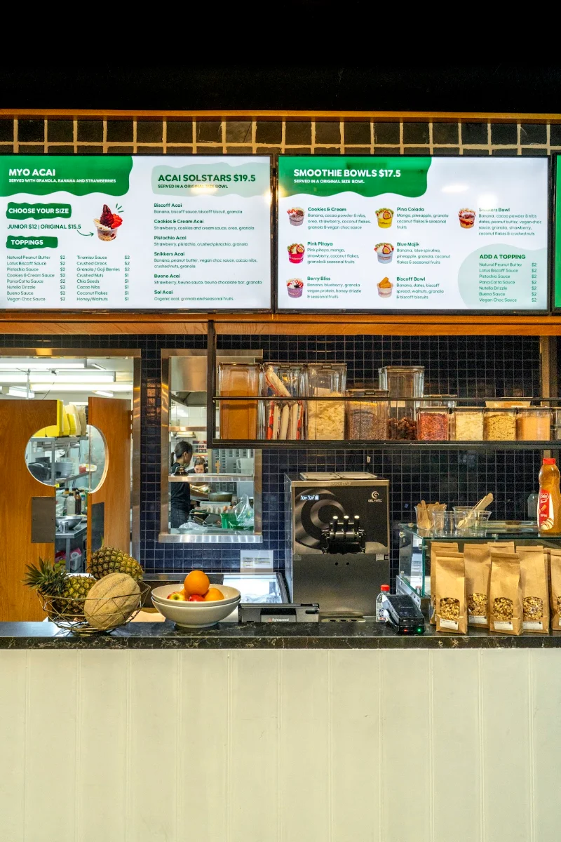 Menu, SolBowl Lonsdale St