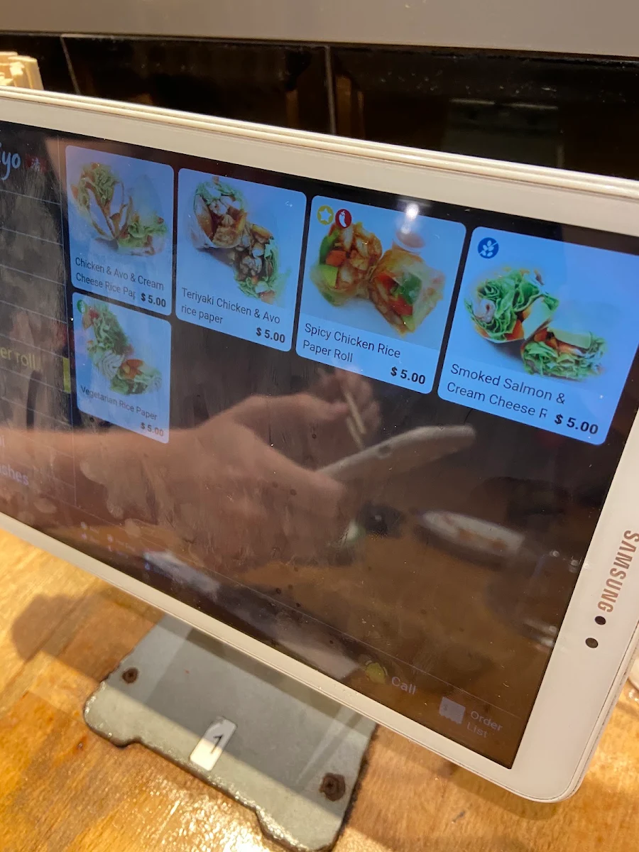 Menu, Sushi Kiyo