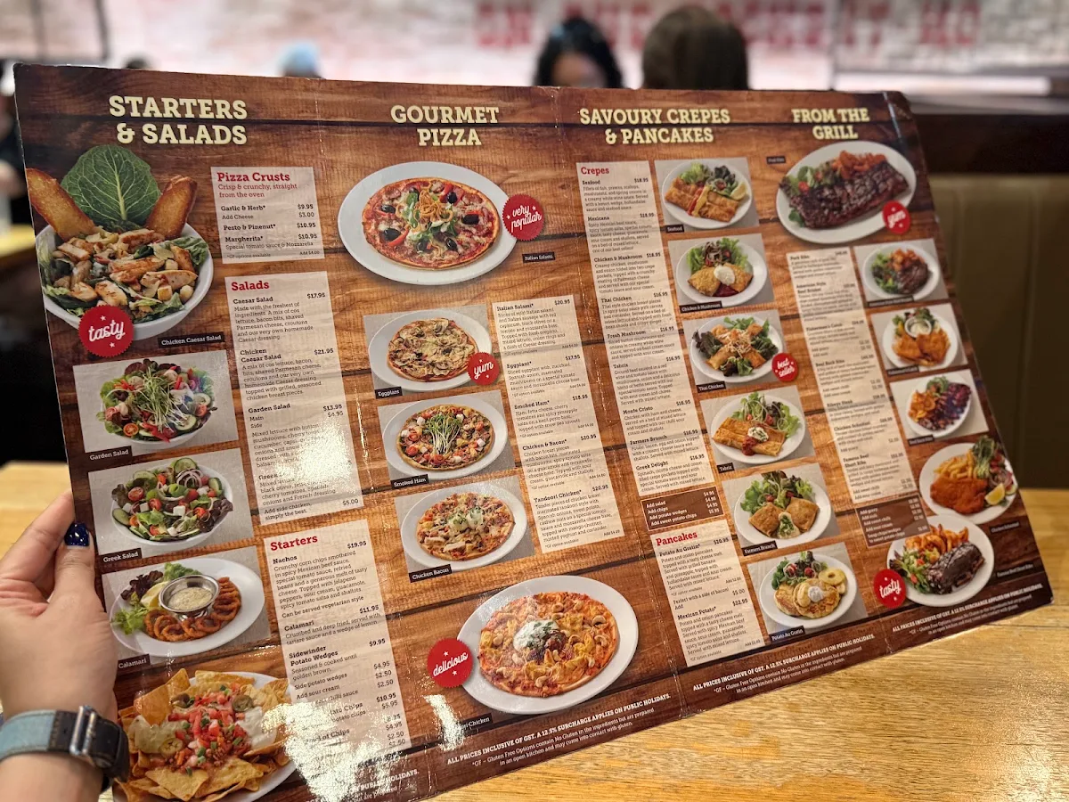 Menu, Pancakes on the Rocks Darling Square