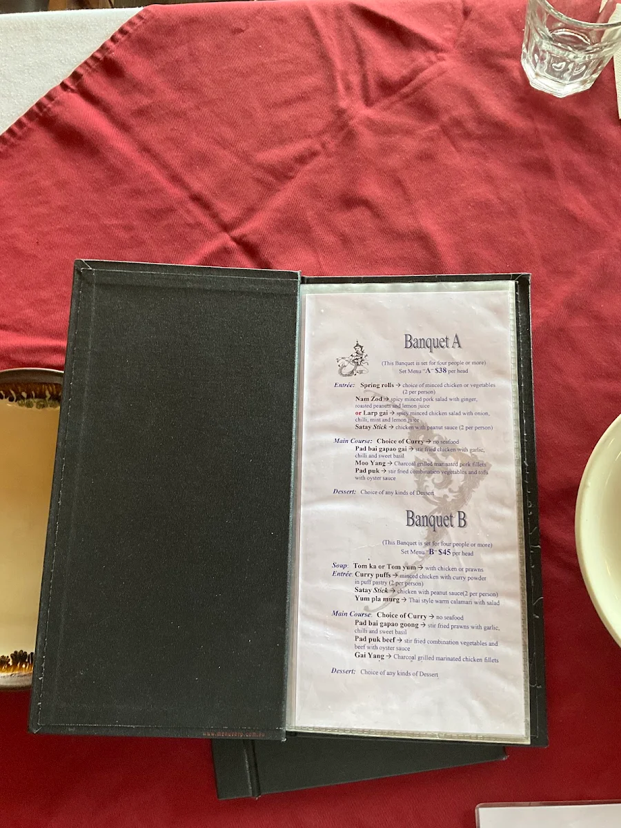 Menu, Piyada Thai