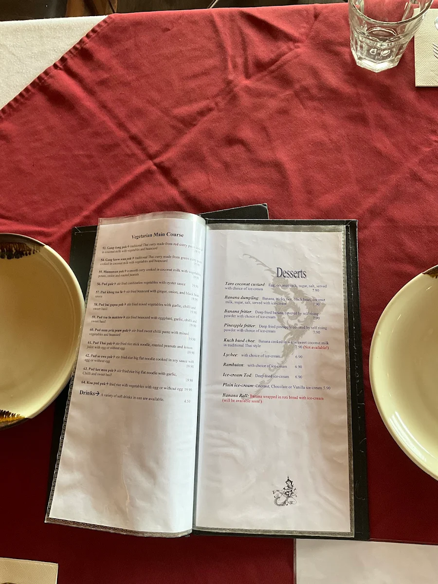 Menu, Piyada Thai