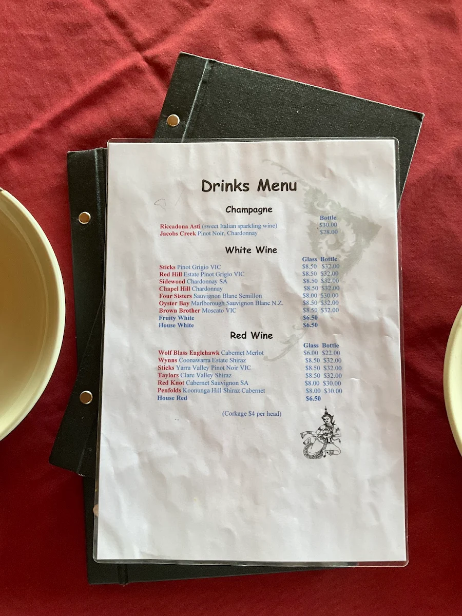 Menu, Piyada Thai