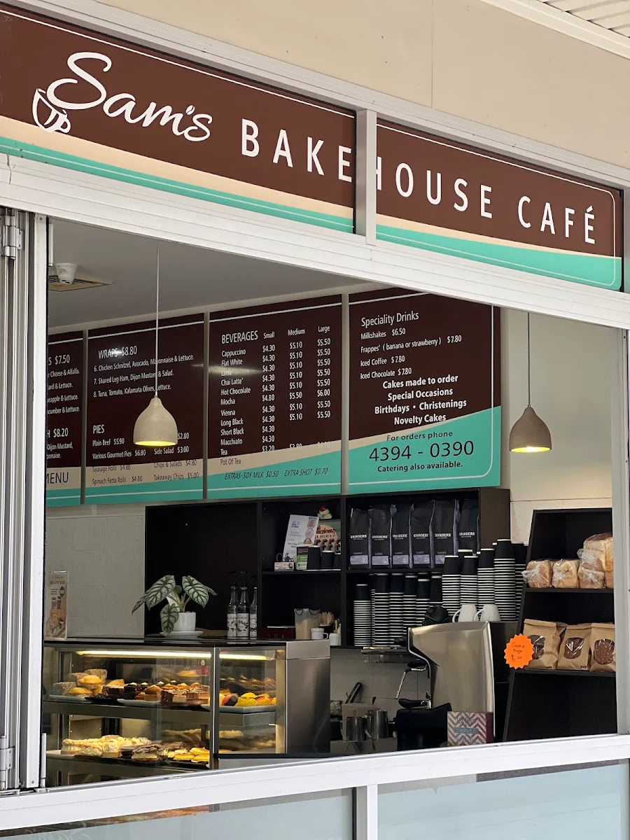 Menu, Sam's Bakehouse Cafe
