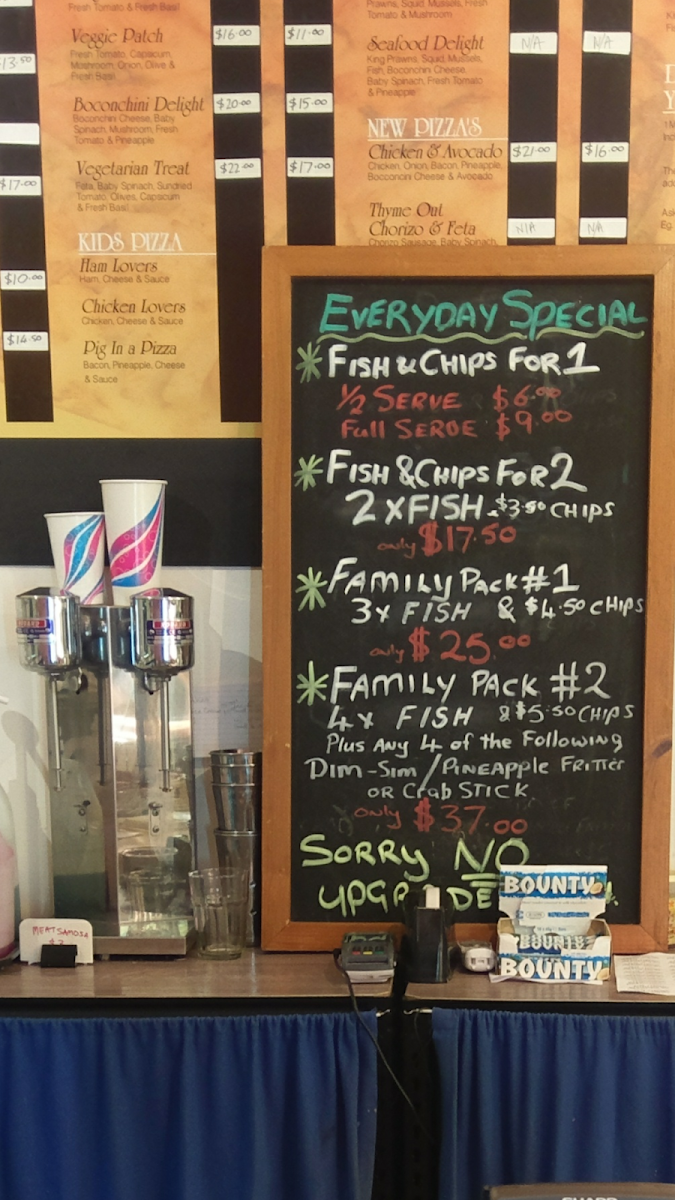 Menu, Thyme Out Cafe & Restaurant