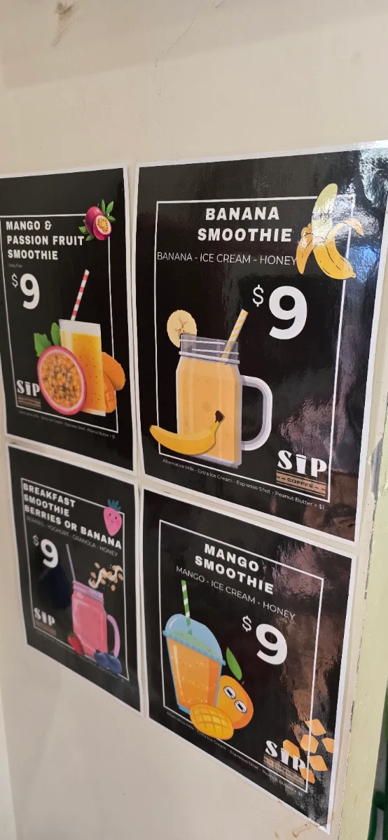 Menu, Sip Coffee Newman
