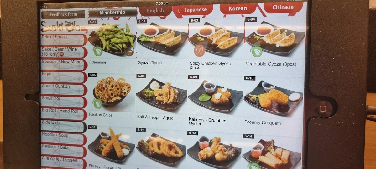 Menu, Sushi Edo Cannon Hill