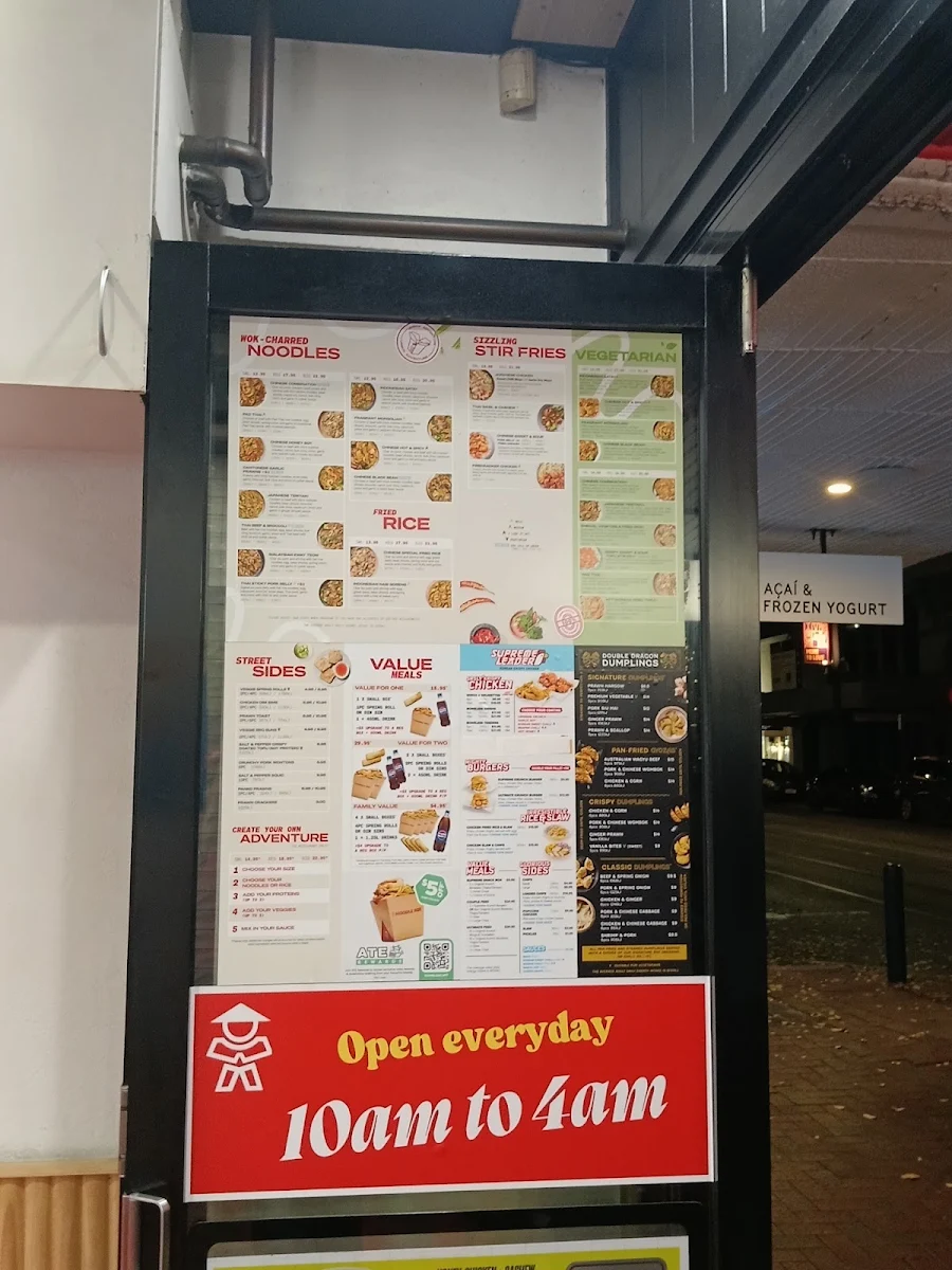 Menu, Supreme Leader Glenelg