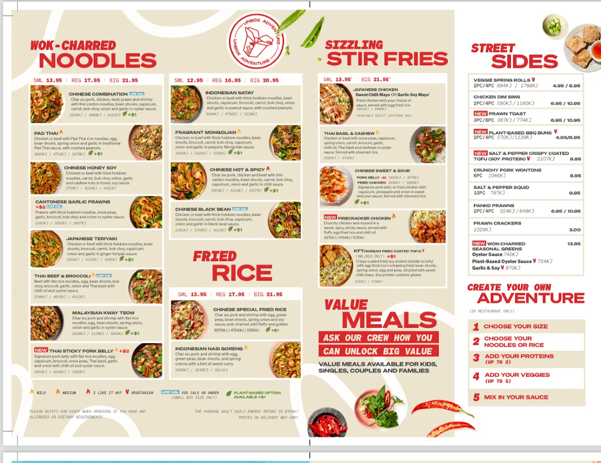 Menu, Supreme Leader Glenelg