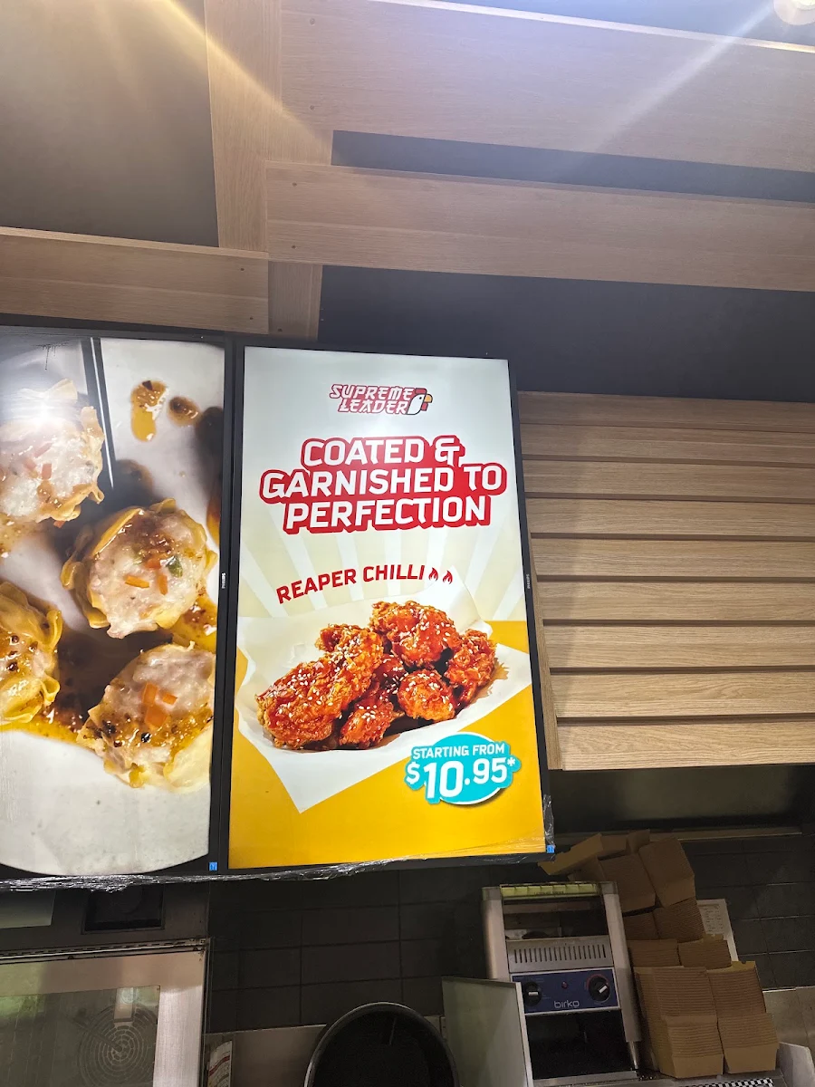 Menu, Supreme Leader Glenelg