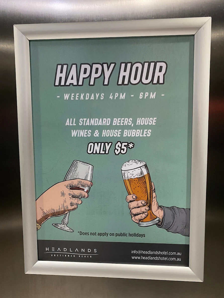 Menu, Headlands Hotel Brasserie & Bar Austinmer
