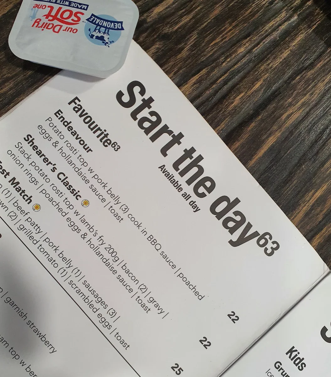 Menu, Café63© Eatons Hill