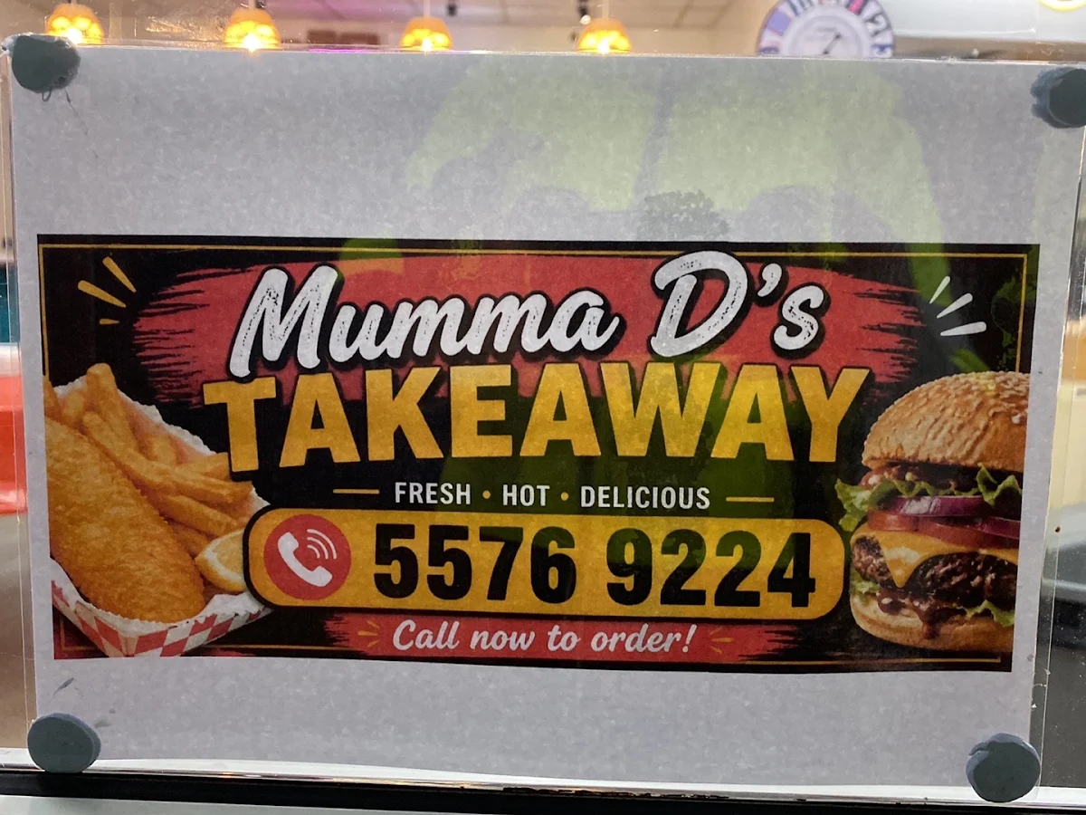 Menu, Mumma D’s