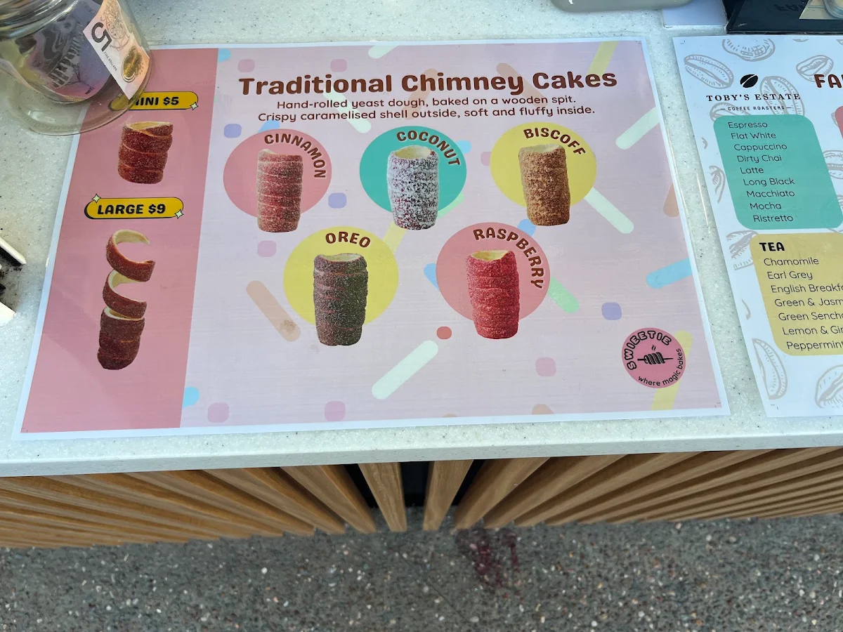 Menu, SWIEETIE – Chimney Cakes & Ice Cream Gold Coast